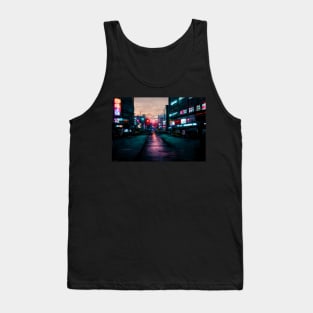 Tokyo City Street View With Neon signs / Tokyo, Japan Tank Top